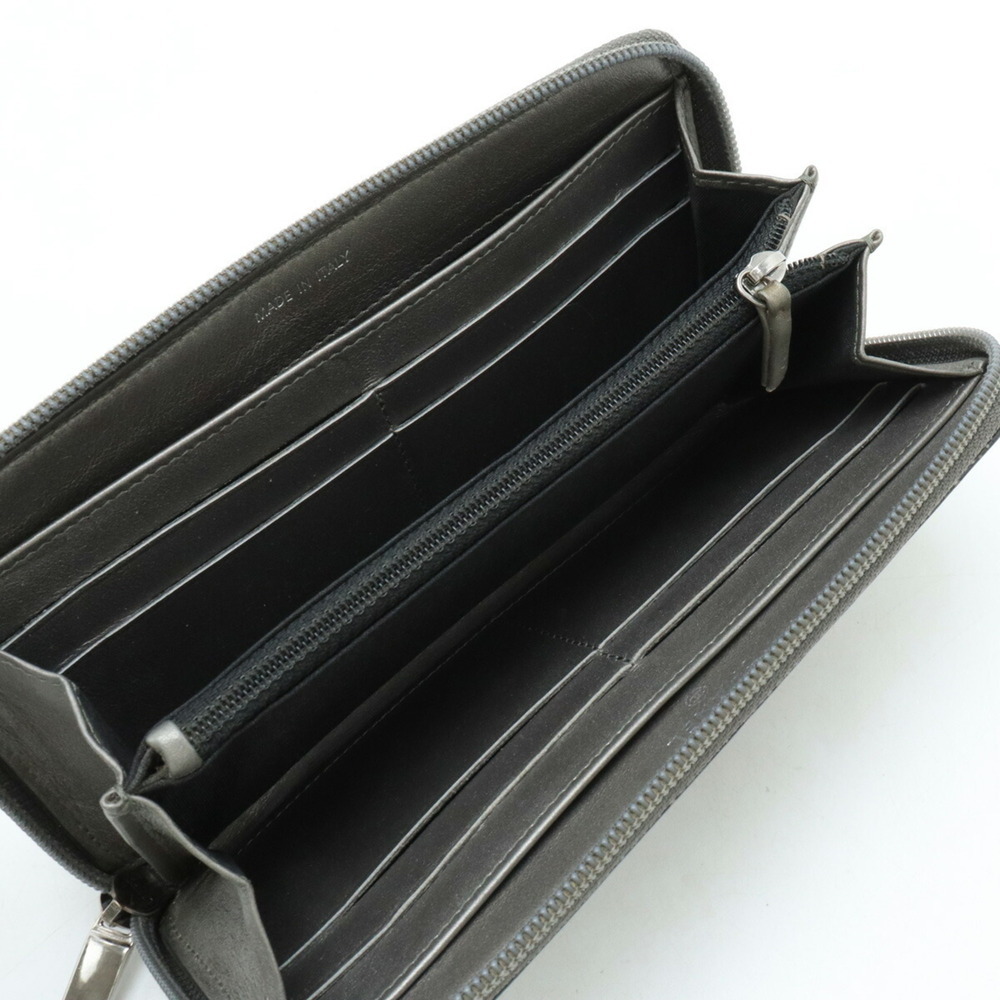 CHANEL Authentic Gray Caviar Leather Logo Wallet - Picture 6 of 9
